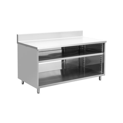 Enhanced SS & Equipment E-COF-2448-4B416 Open Front Stainless Steel Cabinet 24x48x36H