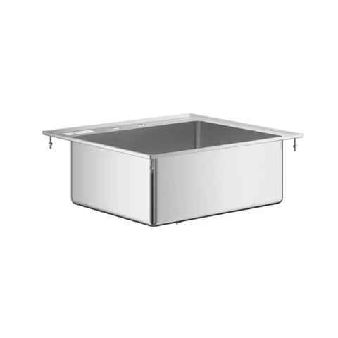 Enhanced SS & Equipment E-DIS-1C141610-SG / E-DIS-1FB141610-SP 17" x 21" Stainless Steel Drop-In Sink with Side Splash Guards