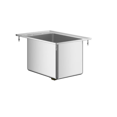 Enhanced Stainless Steel E-DIS-1C141610 14" x 16" Single Compartment Drop-In Sink