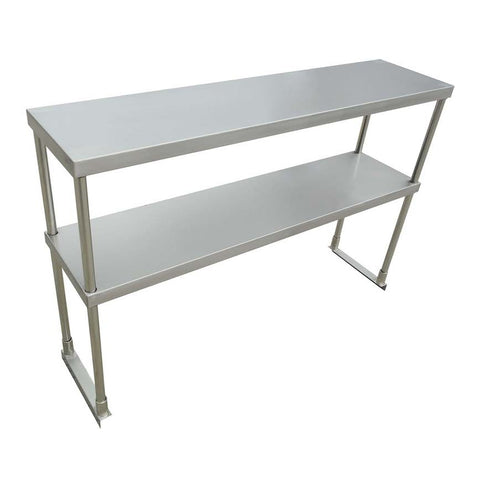 Enhanced SS & Equipment E-DOS-1671 Custom Double Tier Stainless Steel Overshelf 16" x 70-1/2" x 32"H