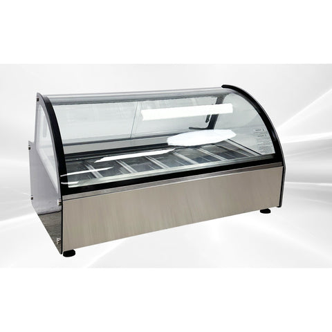 Enhanced Refrigeration E-DW-6R Enhanced Counter Top Gelato Showcase, 6-Pan (1/3 GN) Display Freezer