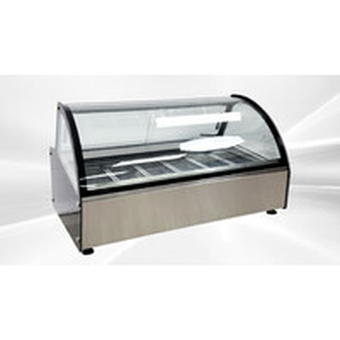Enhanced Refrigeration E-DW-6R Enhanced Counter Top Gelato Showcase, 6-Pan (1/3 GN) Display Freezer