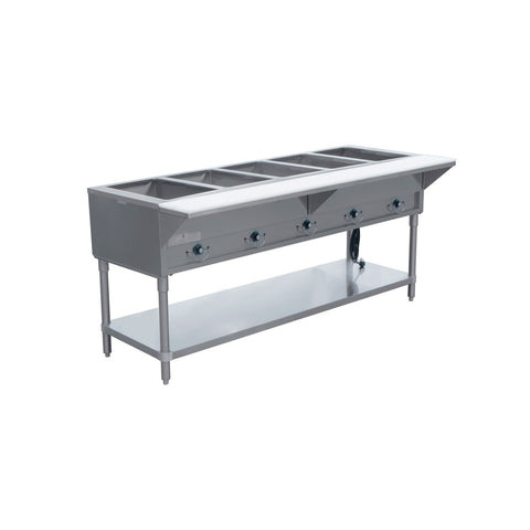 Enhanced SS & Equipment E-EST-5OW-US Enhanced 5-Open Well Hot Food Steam Table, Stainless Steel, 208/240V