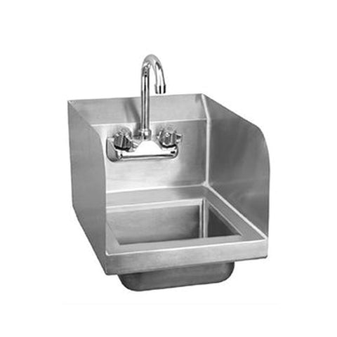 Enhanced SS & Equipment E-HS-15FB-SP Enhanced Wall Mount Hand Sink with Splash Guards and Lead-Free Faucet