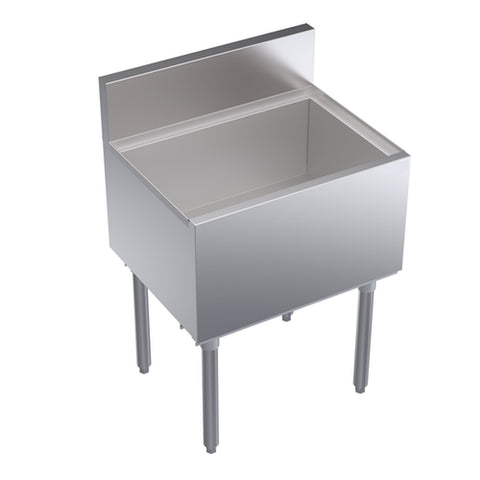 Enhanced SS & Equipment E-IB183012-7CPT 30" Under Bar Ice Bin with 3" Backsplash and 7-Circuit Cold Plate