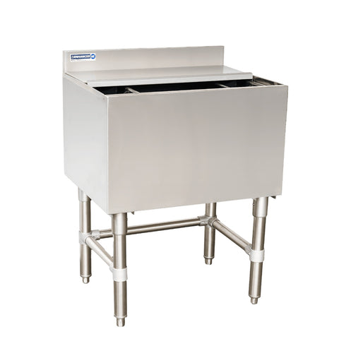 Enhanced SS & Equipment E-IB183612 36" Under Bar Ice Bin with 3" Backsplash