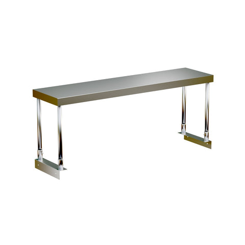 Enhanced Stainless Steel E-OS-12-3 Over Shelf for 3-Hole Steam Table, 12" Wide, Single