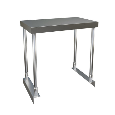 Enhanced Stainless Steel E-OS-1424 Single Over Shelf, 14" x 24" x 32" High, Stainless Steel