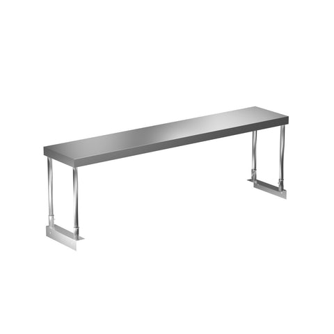 Enhanced Stainless Steel E-OS-1460 Single Over Shelf 14"x60"x32" High Stainless Steel