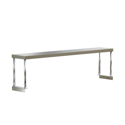 Enhanced Stainless Steel E-OS-1472 Single Over Shelf, 14" x 72" x 32" High, Stainless Steel