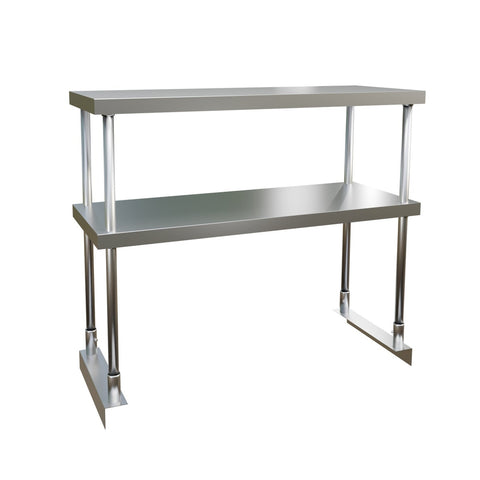 Enhanced Stainless Steel E-OSDA-1436 Double Over Shelf, Adjustable, 14" x 36\" Stainless Steel