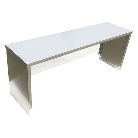 Enhanced Stainless Steel E-OSG-12-3 Over Shelf with Sneeze Guard for 3-Hole Steam Table, 12" Wide