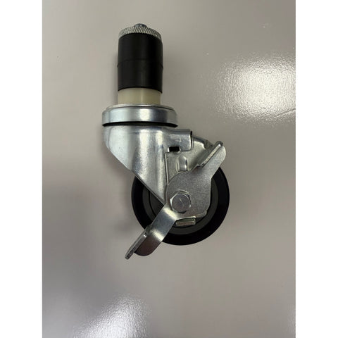Enhanced SS & Equipment E-PPPUPESC-3SB 3" Swivel Caster with Brake and Plastic Expanding Stem