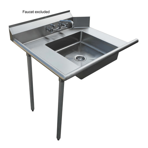 Enhanced SS & Equipment E-SDT-48L Enhanced Solid Soiled Dish Table, 48" Left Side