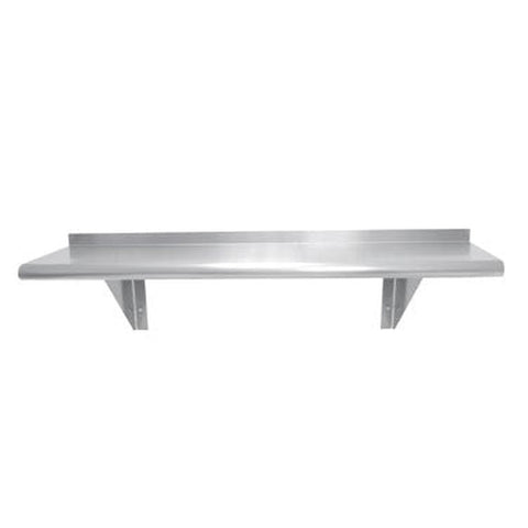 Enhanced SS & Equipment E-WS-1248 12" x 48" Stainless Steel Wall Mount Shelf with 2 Brackets