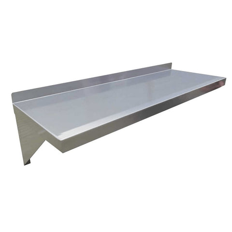 Enhanced SS & Equipment E-WS-1836 Wall Mount Stainless Steel Shelf, 18" x 36" x 13"H with 2 Brackets