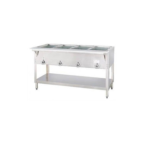 Duke Manufacturing E304-208 4-Well 208V Electric Hot Food Station with 7" Cutting Board