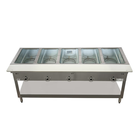 Duke Manufacturing E305-208 Aerohot 5-Well Electric Steam Table with Cutting Board, 208V