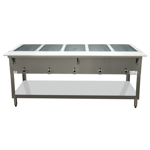 Duke Manufacturing E305-240 Aerohot Electric Hot Food Station, 5 Open Wells, 72 3/8 in W