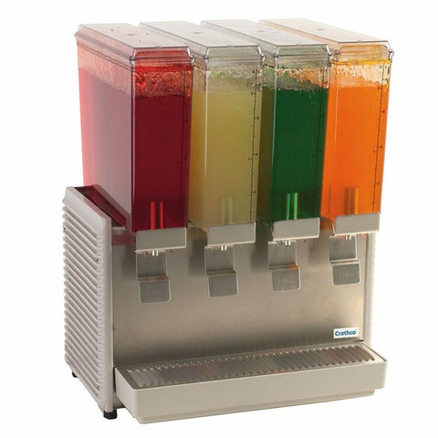 Crathco E49-4 Classic Bubbler Mini-Quad Pre-Mix Refrigerated Drink Dispenser (4 Bowls)