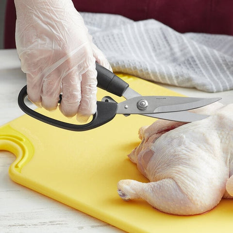 TableCraft E6607 3 3/8" Stainless Steel Poultry Shears with Soft Grip Handle