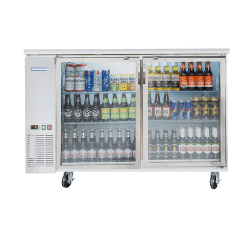 Enhanced Refrigeration EBB-24-60GSS-HC 60" Back Bar Cooler with 2 Glass Doors