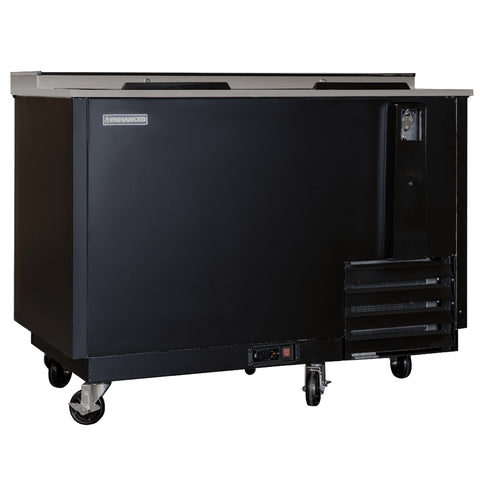 Enhanced Refrigeration EBC-50-HC Enhanced Bottle Cooler Refrigerator, 50" Wide, Black, 2 Slide Top Doors