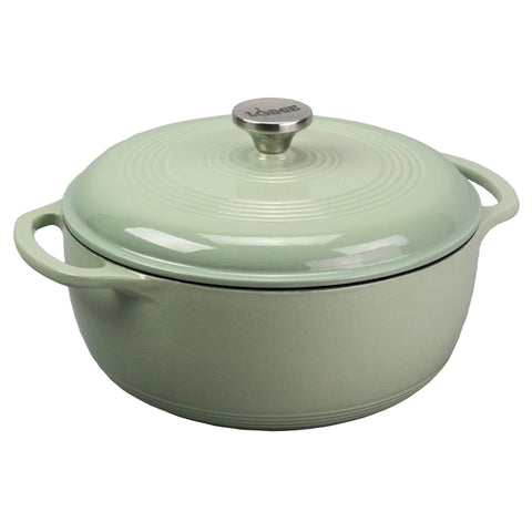 Lodge EC3D43 3 Qt. Island Spice Red Enameled Cast Iron Dutch Oven
