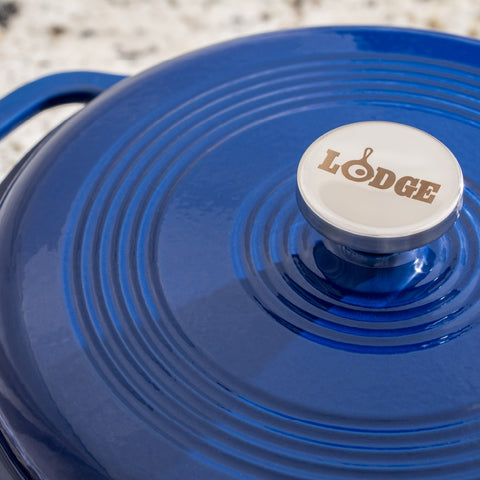 Lodge EC3D43 3 Qt. Island Spice Red Enameled Cast Iron Dutch Oven