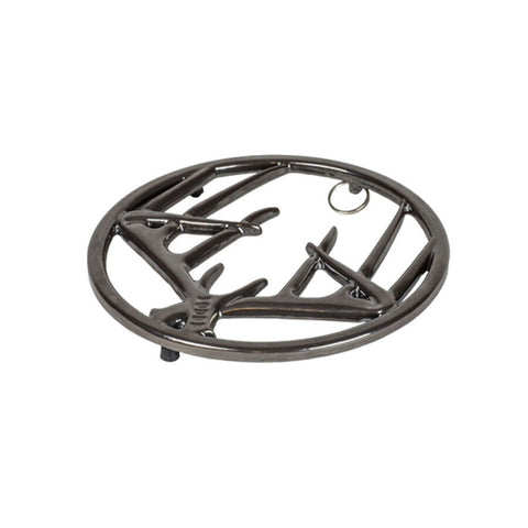Lodge EC8AT08 8" Round Antler Trivet - Enameled Cast Iron, Biscotti