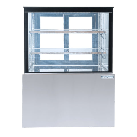 Enhanced Refrigeration ECD-36-2-HC Cake Display Case Refrigerator, 36" Wide, Glass on 4 Sides, 2 Shelves