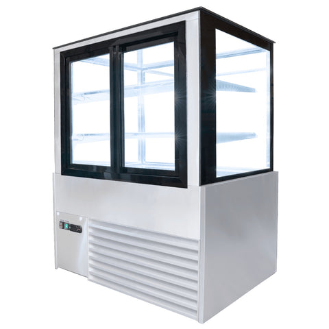 Enhanced Refrigeration ECD-36-2-HC Cake Display Case Refrigerator, 36" Wide, Glass on 4 Sides, 2 Shelves