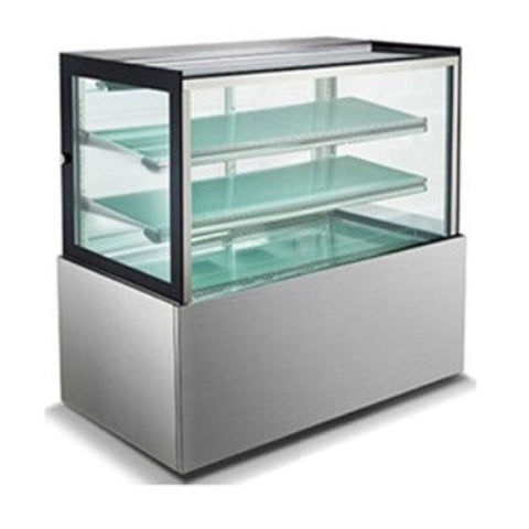 Enhanced Refrigeration ECD-48-2-HC 48" Wide Refrigerated Cake Display Case, 2-Shelf, Glass on 4 Sides