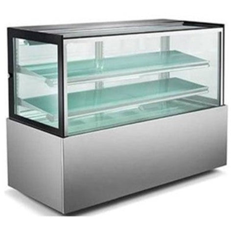 Enhanced Refrigeration ECD-71-2-HC Cake Display Case Refrigerator, 72" Wide, Glass on 4 Sides, 2 Shelves