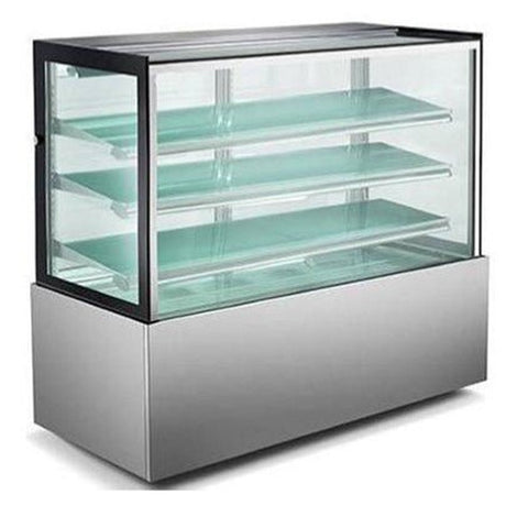Enhanced ECD-71-3-HC 72" Cake Display Case Refrigerator, Glass on 4-Sides, 3-Shelf