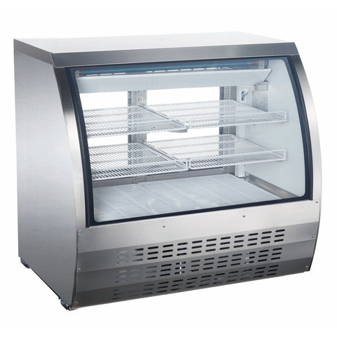 Enhanced Refrigeration EDC-36-HC 36" Refrigerated Deli Case with Curved Glass and Stainless Steel Interior