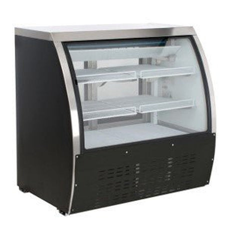 Enhanced Refrigeration EDC-64-HC 64" Refrigerated Deli Case with Curved Glass and Stainless Steel Interior