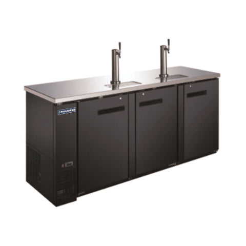 Enhanced Refrigeration EDD-4-HC Draft Beer Dispenser Refrigerator, 2-Towers, Black Exterior