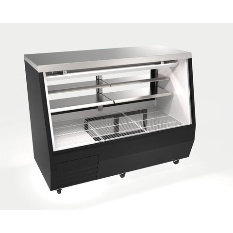Enhanced Refrigeration EDDDC-71-HC Double Duty 71" Black Deli Display Case