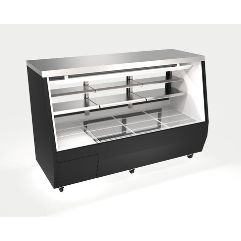 Enhanced Refrigeration EDDDC-84-HC Enhanced Deli Case Double Duty 84" Black