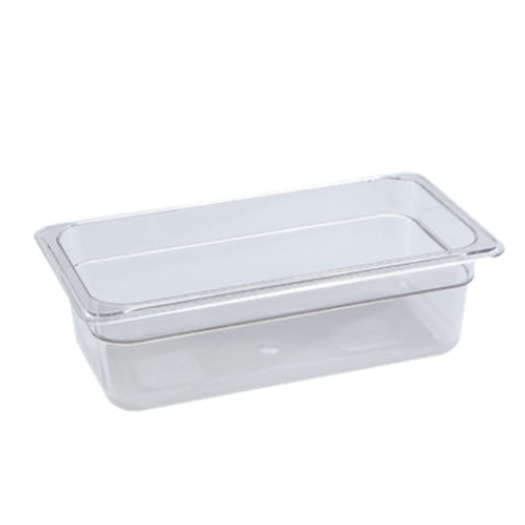 Cresco Resco EFP34C 1/3 Size Clear Polycarbonate Food Pan, 4 Inch Deep