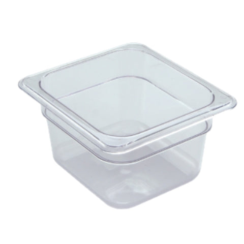 Cresco Resco EFP64C 1/6 Size Clear Poly Food Pan, 4" Deep