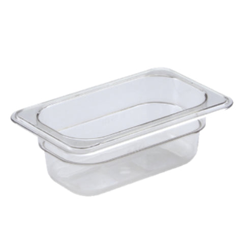 Cresco Resco EFP92C 1/9 Size Clear Polycarbonate Food Insert Pan, 2.5" Deep