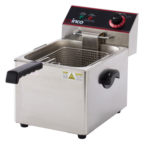 Winco EFS-16 Electric Countertop Single Well Deep Fryer (16 lb Oil Capacity)