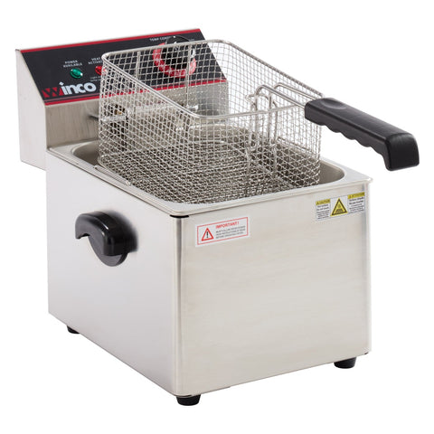Winco EFS-16 Electric Countertop Single Well Deep Fryer (16 lb Oil Capacity)
