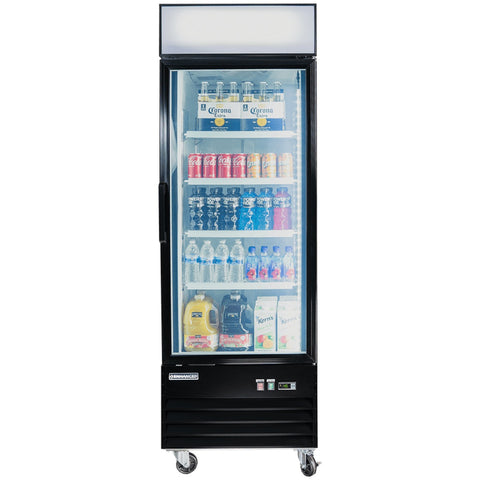 Enhanced Refrigeration EGDM-19F-HC Single Glass Door Merchandiser Freezer, Black Exterior