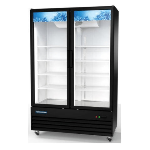 Enhanced Refrigeration EGDM-54R-HC Enhanced 2-Door Glass Merchandiser Refrigerator