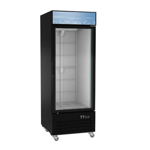 Enhanced Refrigeration EGDM-ICE1-HC Single Glass Door Ice Merchandiser Freezer, 23 Cu. Ft., Black