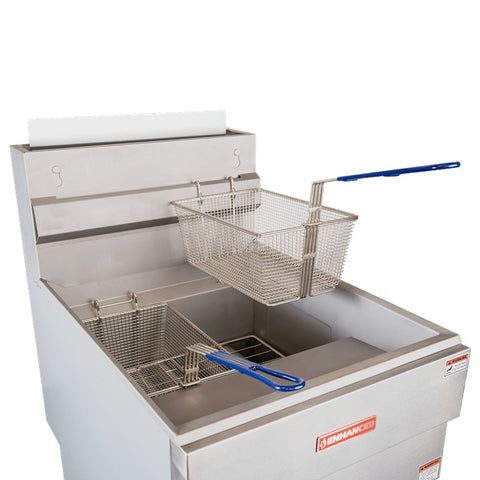 Enhanced Gas Equipment EGF-150-N Enhanced 65-80 lb Natural Gas Commercial Deep Fryer, 150,000 BTU