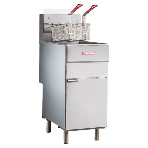 Enhanced Gas Equipment EGF-3ES 35 lb Natural Gas Commercial Deep Fryer, 70,000 BTU